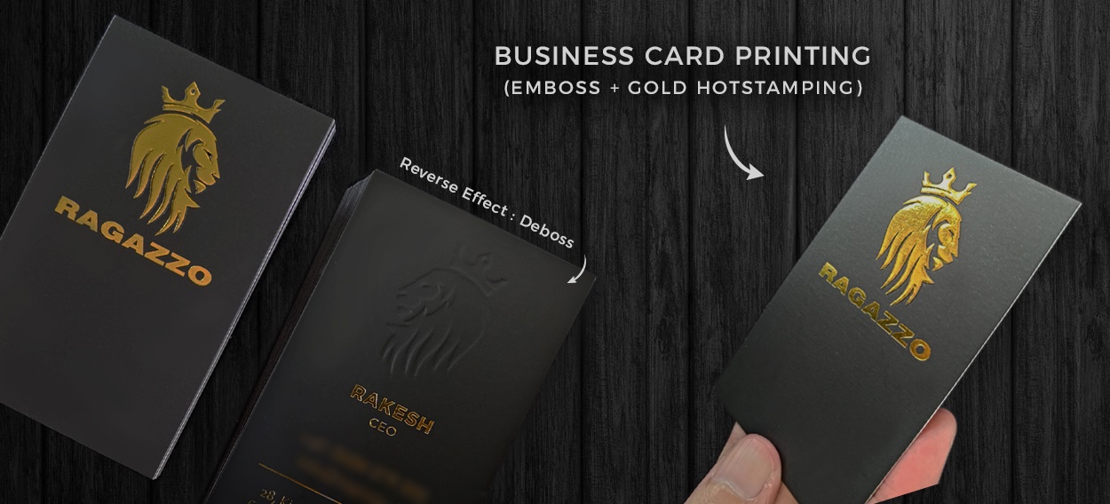 EMBOSS BUSINESS CARD WITH HOTSTAMPING