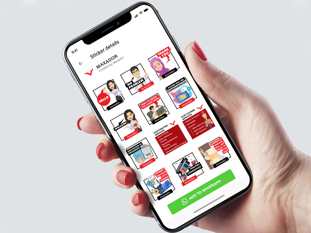 Customized Whatsapp Stickers for Company Sample 1
