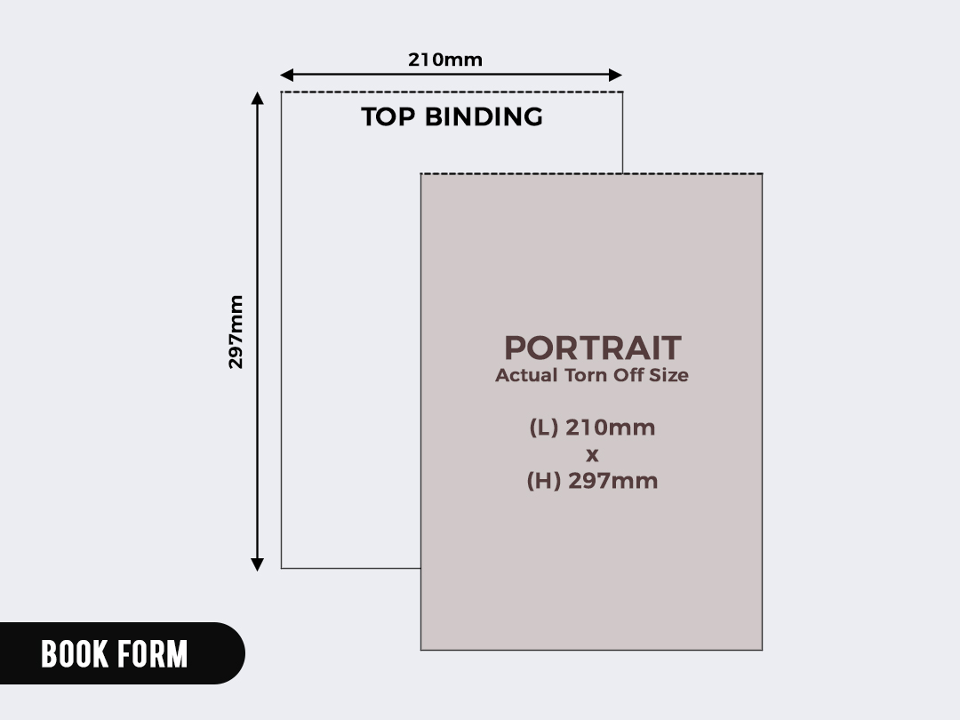PAD FORM, PORTRAIT TOP BINDING