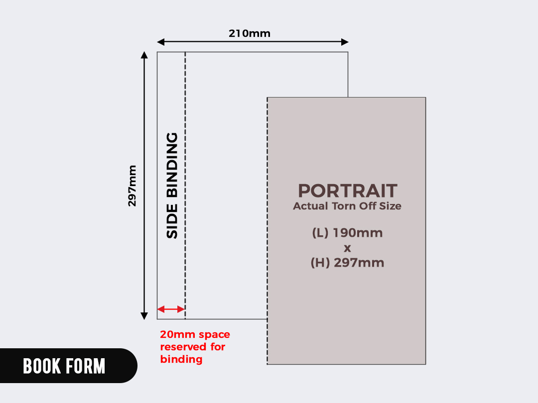 BOOK FORM, PORTRAIT SIDE BINDING